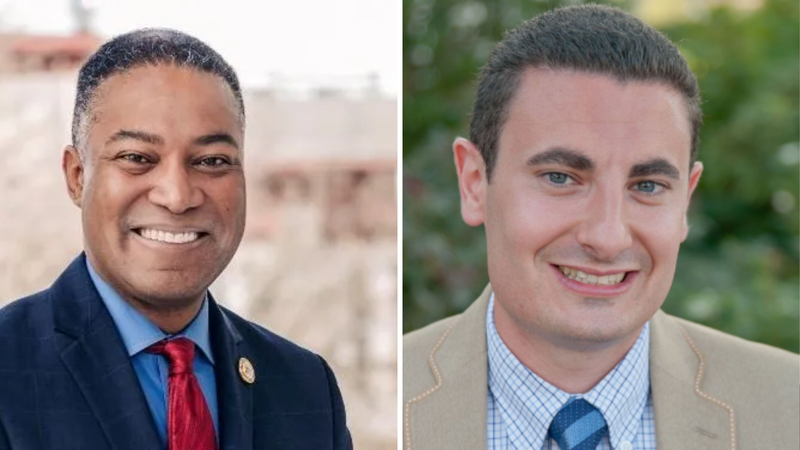 Montgomery County Board Chair Democrat Ken Lawrence (left) and Republican Joe Gale (right). 