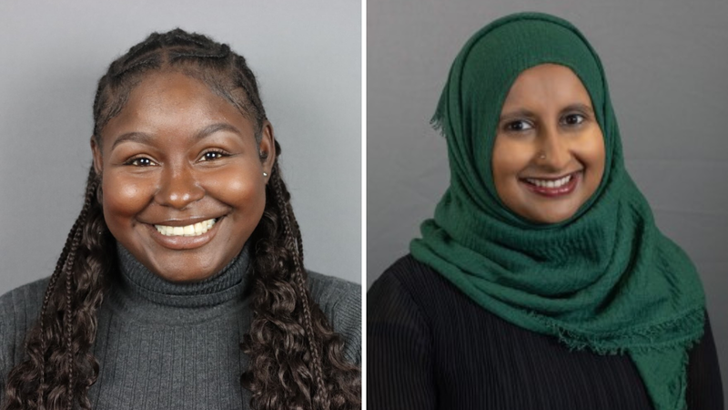 Aqilah David (left) and Nadia Mozaffar (right)