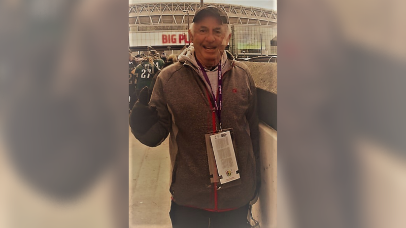 Gary Polin at Eagles-Jaguars from Wembley Stadium in London in 2018.