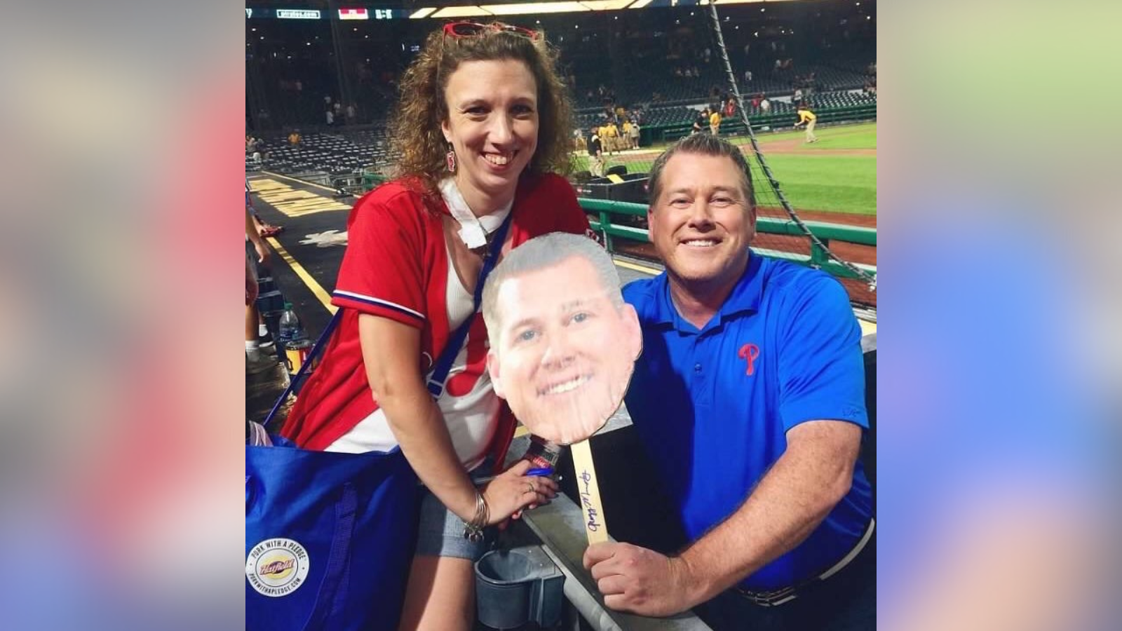 Super Phillies ‘phan’ teams up with sports broadcaster to strike out cancer
