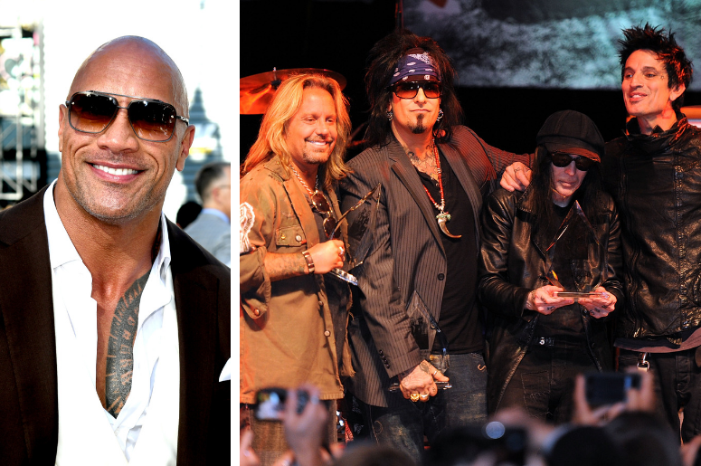 Dwayne "The Rock" Johnson and Motley Crue