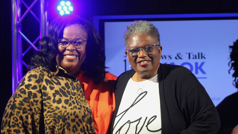 (L To R) "On Point With Juandolyn Stokes" Host Juandolyn Stokes, "WAOK 1380 Brand Manager and Host Of Quiet Storm" Joyce Littel 
