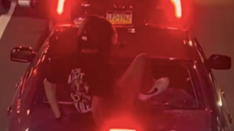 smashed car window