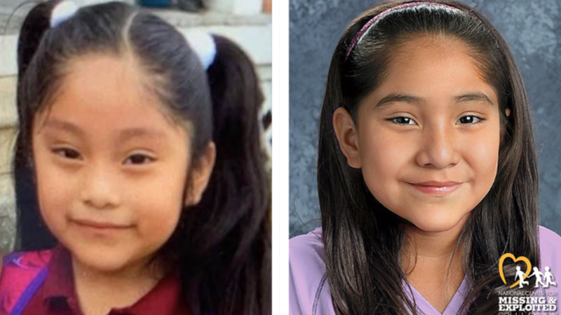 An age-progressed image of what Dulce Maria Alavez might look like now, at age 9. 