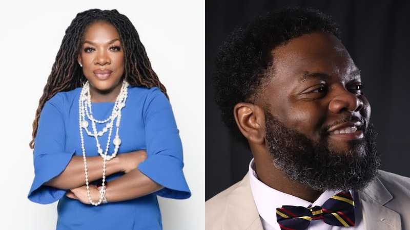 (L TO R) "Wake Up With Dee Morning Show" Host Dr. Dee Dawkins Haigler "educator, speaker, consultant, and author" Dr. Marion Christopher Pugh