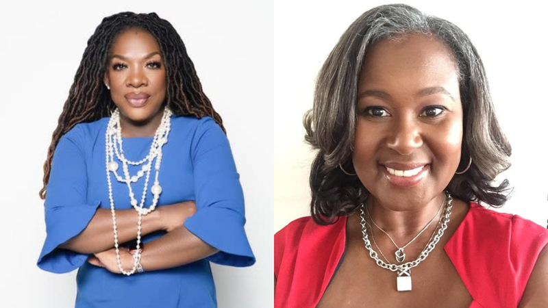 (L TO R) "Wake Up With Dee Morning Show" Host Dr. Dee Dawkins Haigler "Owner of J. Hood & Associates and co-founder of the Black Star Network" Dr. Jacquie Hood Martin