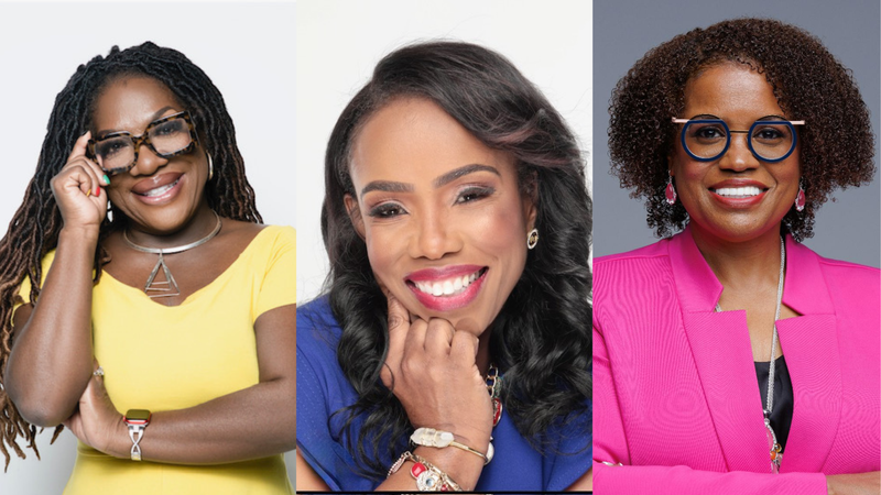 (L TO R) "Wake Up With Dee Morning Show" Host Dr. Dee Dawkins Haigler"Licensed clinical social worker and community leader, CEO of New Beginnings, Elevated Social Services, Positive Change Counseling Service, and Caring Hands Group Home" Nicole Jefferson Harris Holmes "Licensed Clinical Social Worker, Trauma Focused Pschyotherapist" Dr. Kimberly Underdue