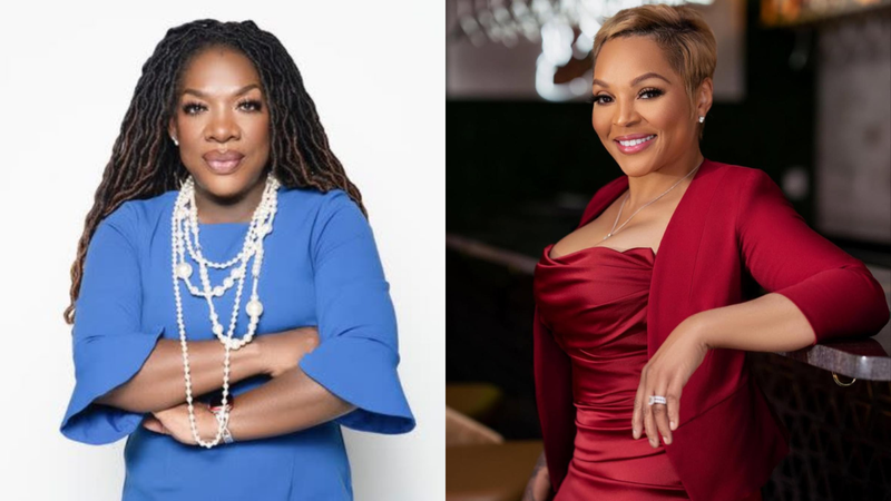 (L TO R) "Wake Up With Dee Morning Show" Host Dr. Dee Dawkins Haigler "owner of Gocha's Tapas Bar and Gocha's Breakfast Bar and former cast member of WEtv's LA Hair and Bold and Bougie on Amazon Prime" Gocha Hawkins