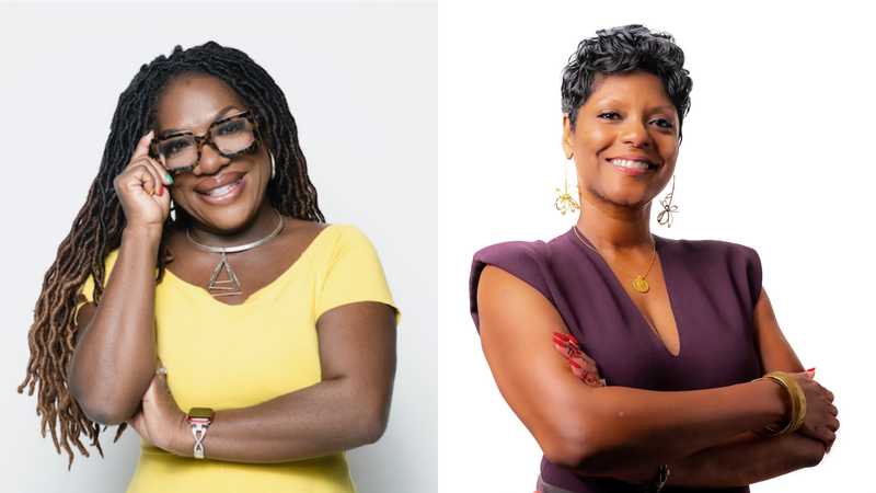 (L TO R) "Wake up With Dee Morning Show" Host Dr. Dee Dawkins Haigler "Founder & CEO, EssenceTree" Charmaine Gibbs-West