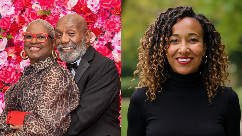 (L TO R) "Let's talk about it with the turners" host rob and vickie turner "Program Manager" Shabrea McElroy