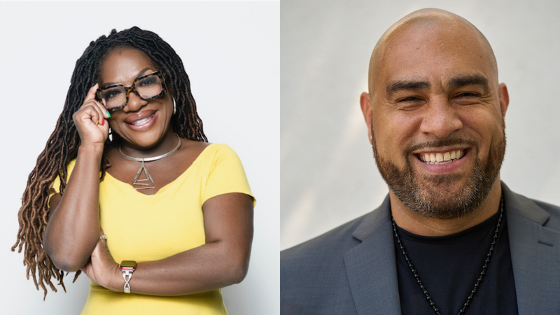 (L TO R) "Wake Up With Dee Morning Show" Host Dr. Dee Dawkins Haigler "nationally recognized physician, public health leader, and HIV expert" David J. Malebranche, MD, MPH