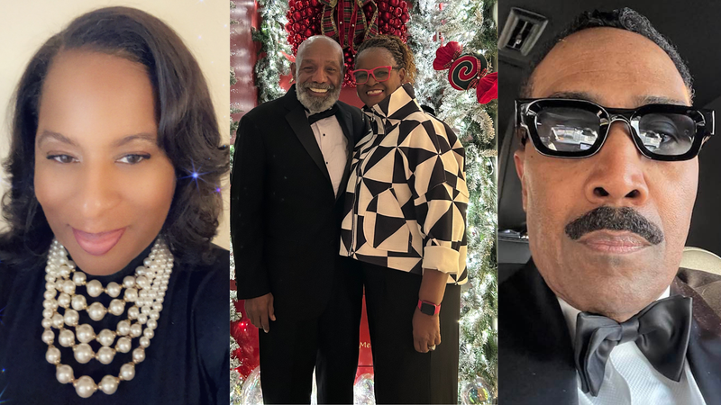 (L TO R) "licensed psychotherapist and theologian" Dr. Cherry DeVore Estelhomme "Let's Talk About It With The Turners" Host The Turners "Marriage and Relationship Strategist / Life Consultant / Spiritual Leader/ Crisis & Grief Counseling/' Russell Tomlinson