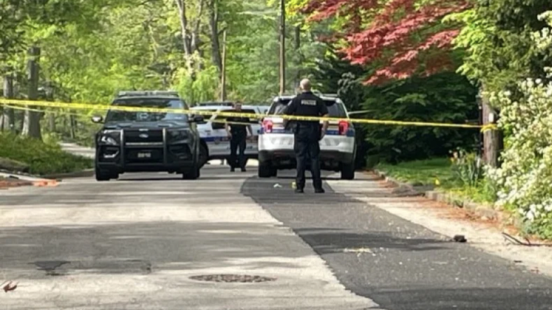 Police investigating scene 
