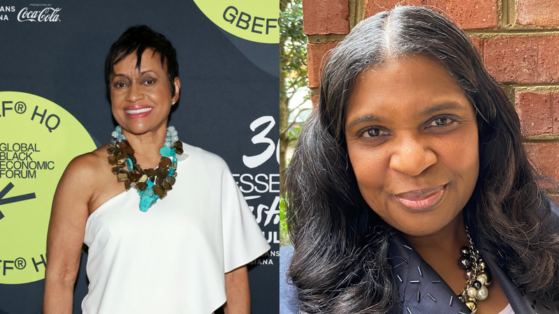 (L To R) "American TV personality" Glenda Hatchett "Media professional, educator, author, and advocate" Angela Green