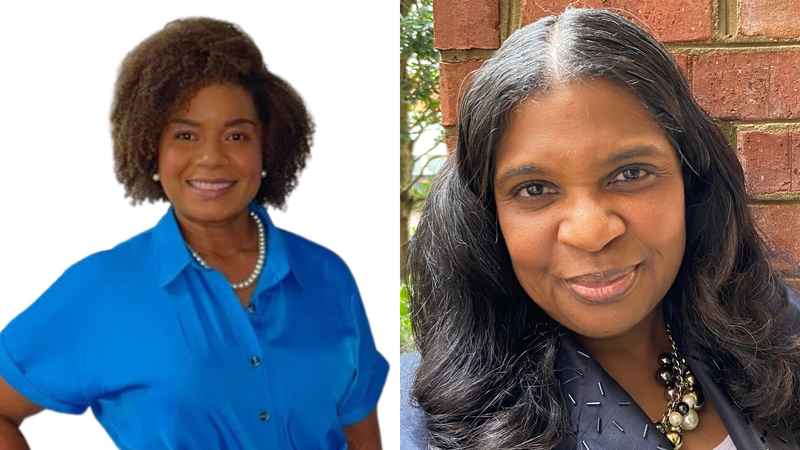 (L To R) "Chairwoman of the Cobb County Democrats and Vice-President of Operations at Intellectual Concepts (IC)" Essence Johnson "Media professional, educator, author, and advocate" Angela Greene