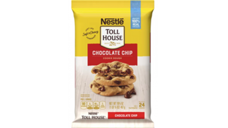 Nestle Toll House Chocolate Chip Cookie Dough “break and bake” Bar. 