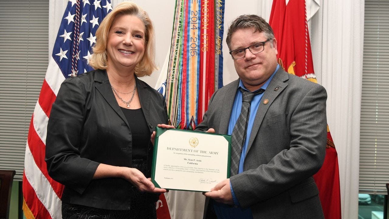 Actor Sean Astin joins the Army as Civilian Aide Emeritus
