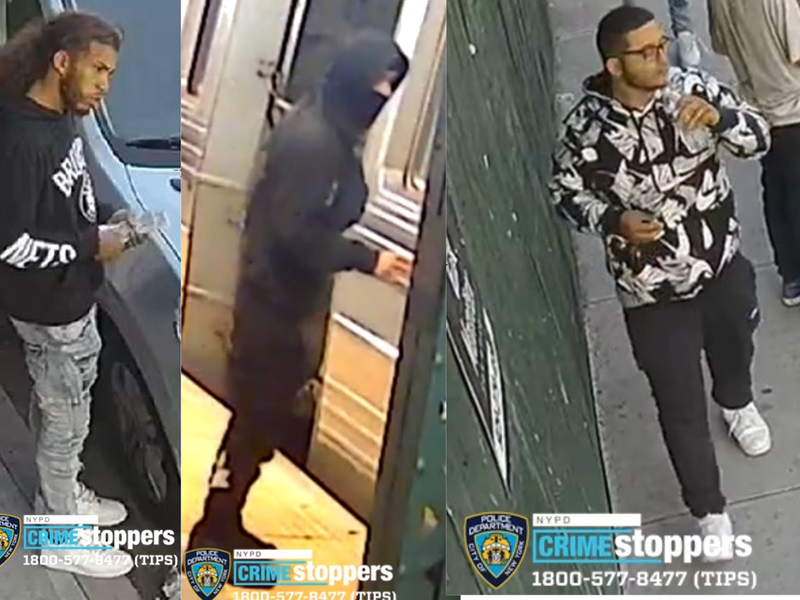 The NYPD released images captured by security cameras for three of the four suspects.