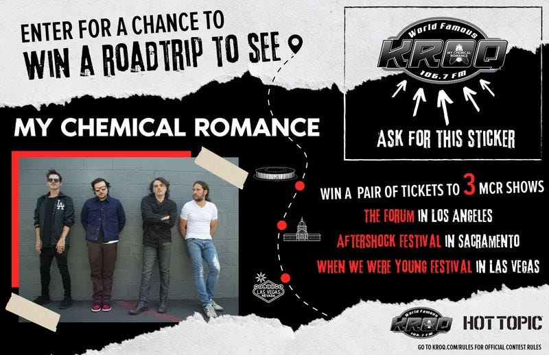 Hot Topic My Chemical Romance KROQ