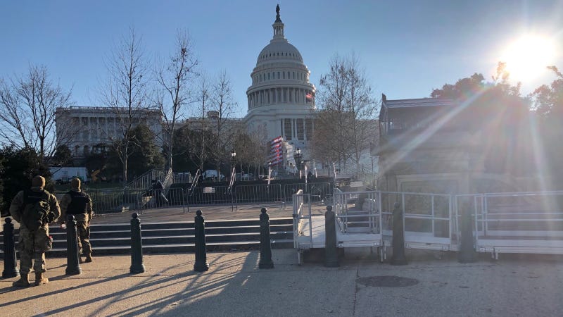 Increased security is seen early Thursday morning in Washington D.C.