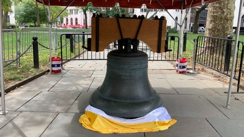 Justice Bell on display in Philadelphia