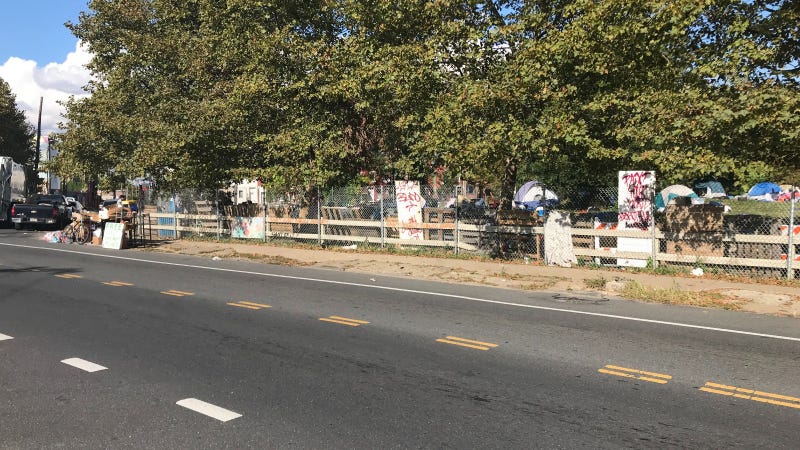 Encampment at 21st Street and Ridge Avenue