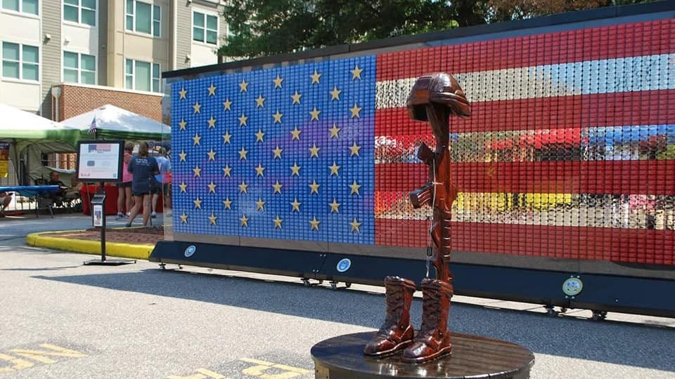 GWOT Memorial Flag on display at Army-Navy game