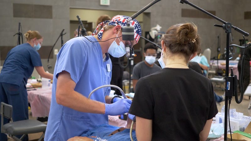 Veterans received free dental care through Nebraska’s Veterans Mission of Mercy Dental Event.