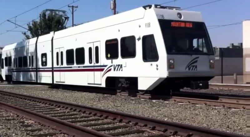 VTA light rail train