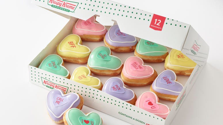Krispy Kreme Launches Conversation Doughnuts After Sweethearts Candy Company Closes