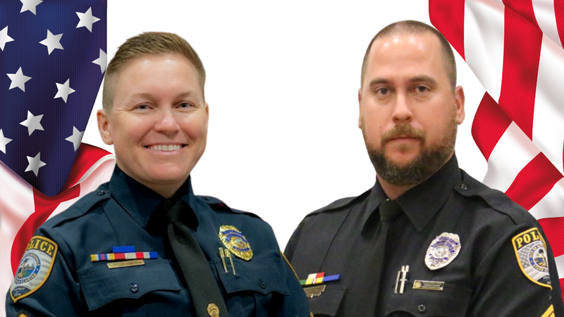 Sgt. Shelley Postle and Cpl. Robert Rogers