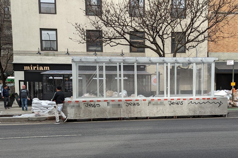 Miriam's Upper West Side location had only been open a couple of weeks when the restaurant was vandalized with antisemitic graffiti