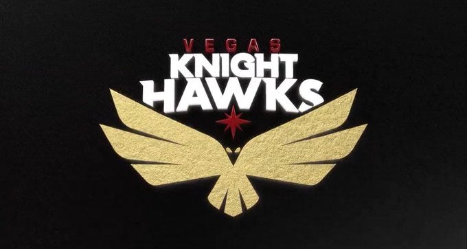 Name and logo of the Vegas Knight Hawks of the Indoor Football League (IFL)