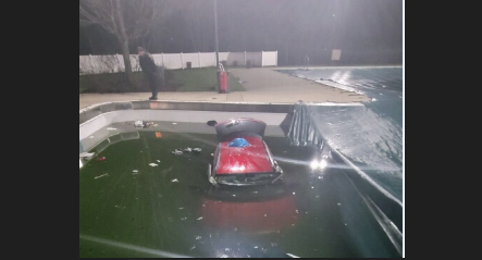 Car crashes into Pittsburgh-area pool after chase