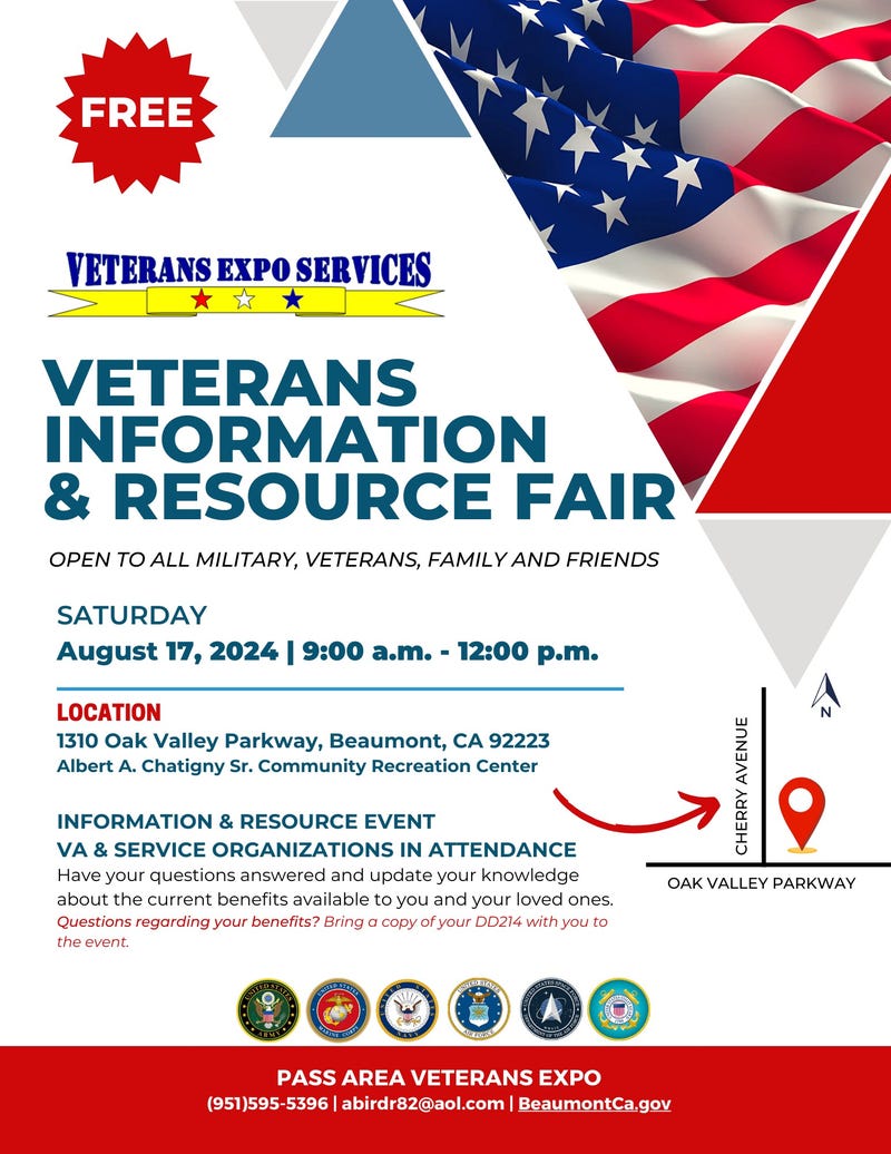 Veterans information and resource fair flyer