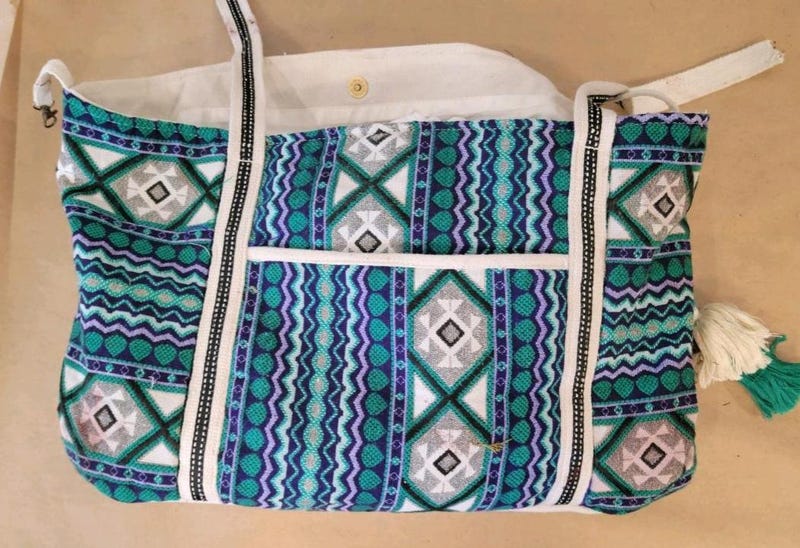 Victim's multi-colored purse