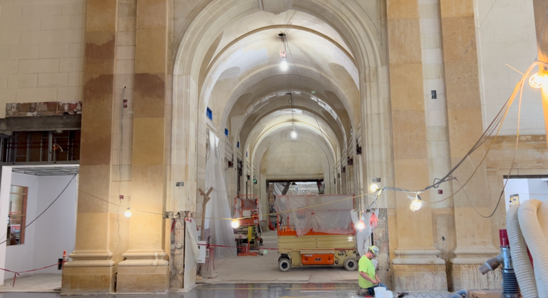 restored Detroit train station