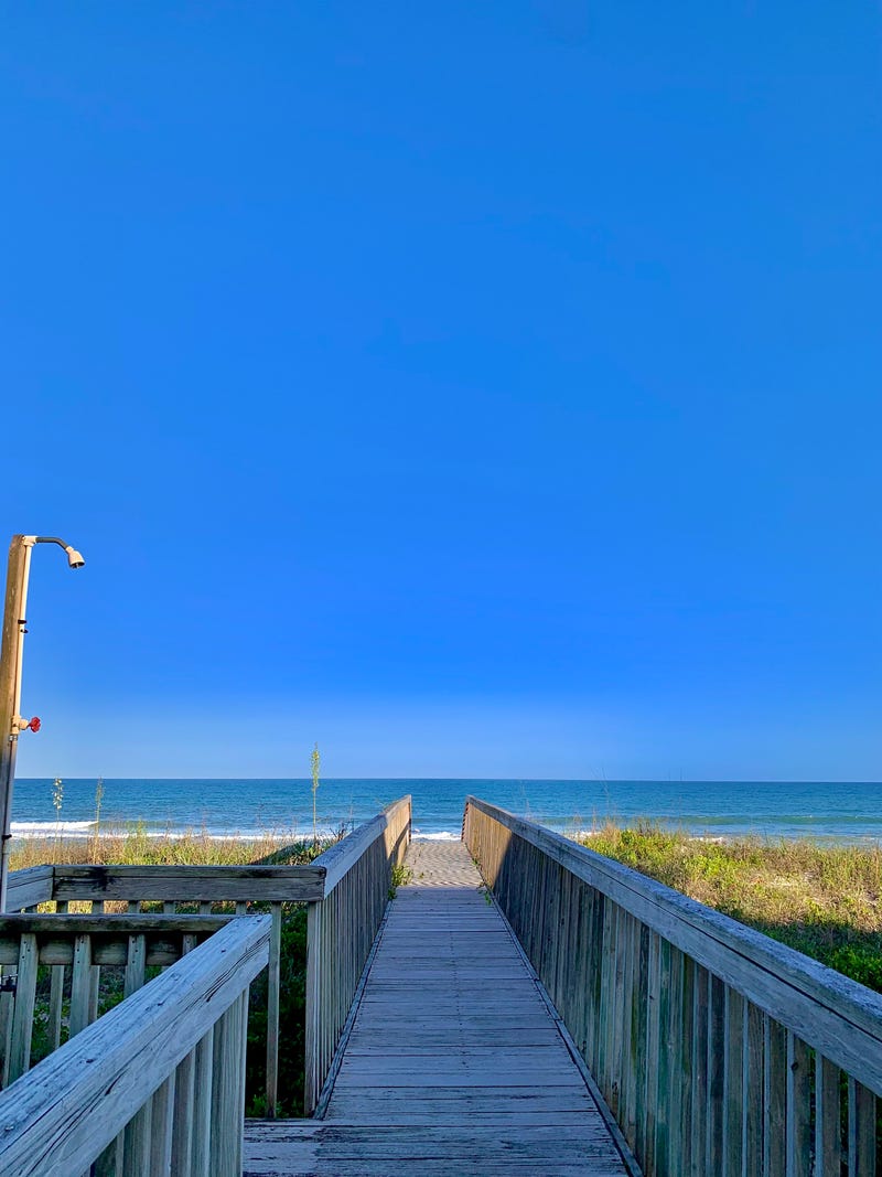 The view from our oceanfront rental