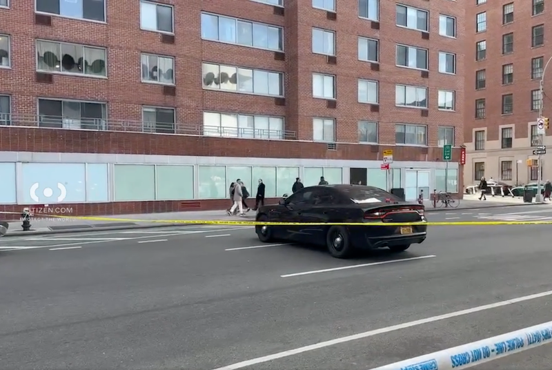 An out-of-control driver pinned an on-duty police officer in Greenwich Village Friday morning.