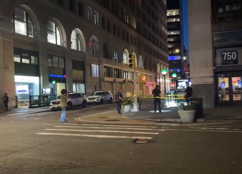Police investigating a stabbing at the 8th Avenue-NYU subway station in Greenwich Village.