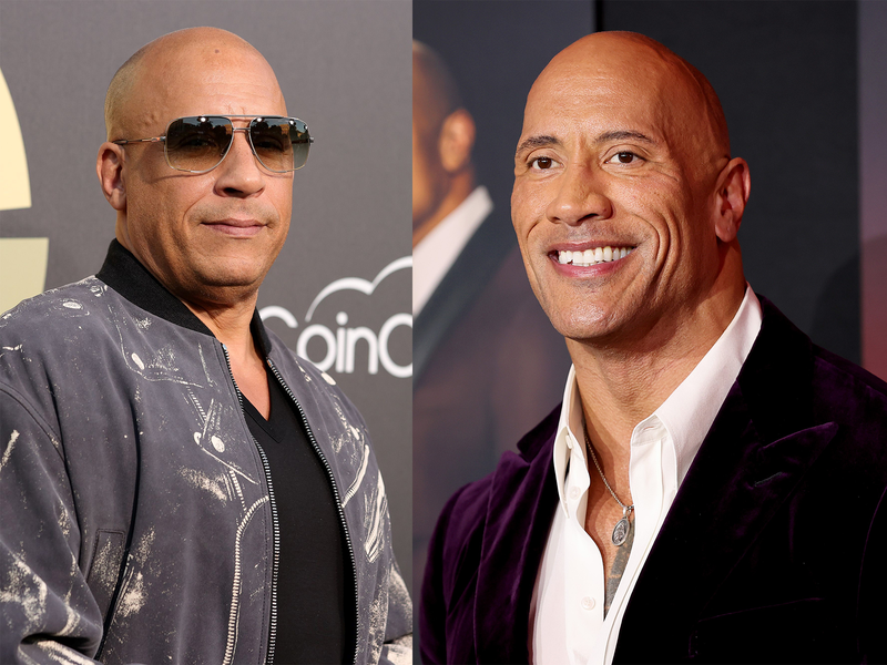 Left: Vin Diesel Right: Dwayne Johnson