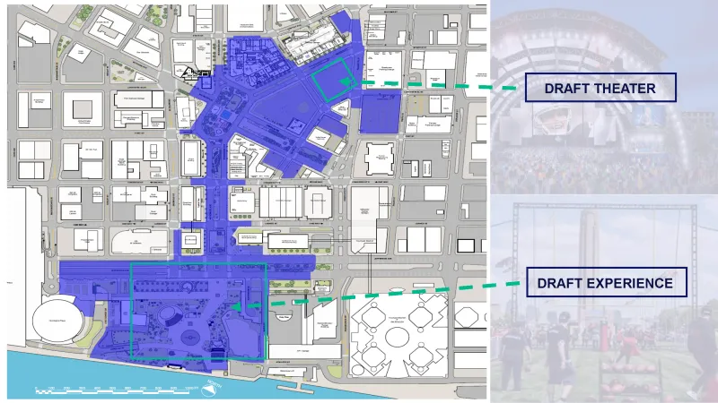 Map of NFL Draft Experience and Draft Theater