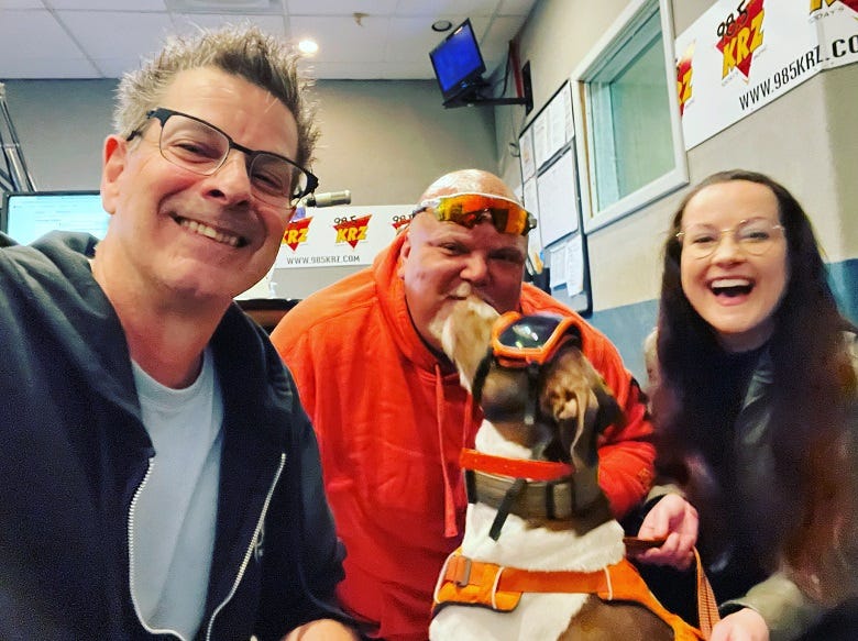 Rocky, Lissa, Brian & Wally the Therapy Dog