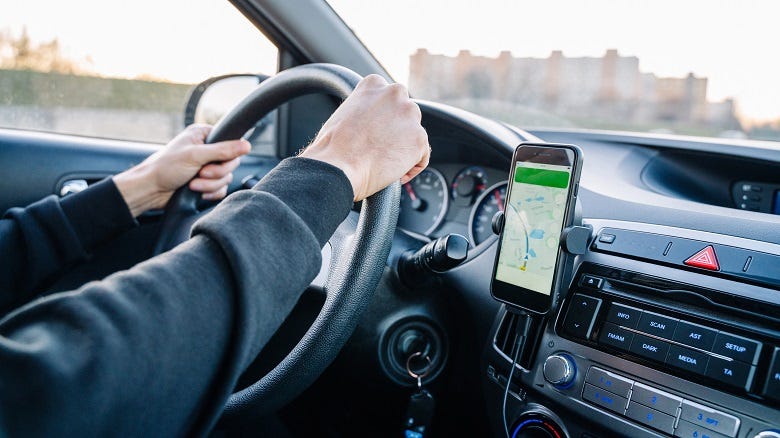 car with phone/GPS