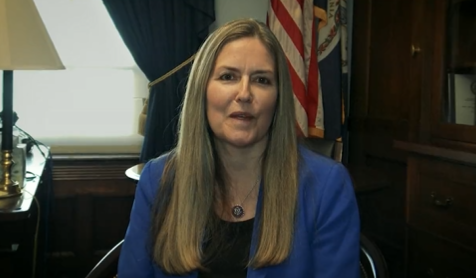 Rep. Wexton addresses the camera