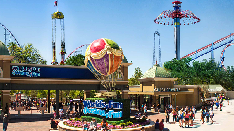 The Worlds of Fun amusement park in Kansas City, MO
