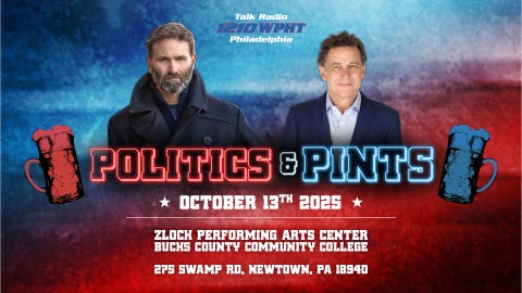 Join Rich Zeoli as he hosts bestselling author and former Navy SEAL Jack Carr for Talk Radio 1210 WPHT’s <em>Politics and Pints</em>.