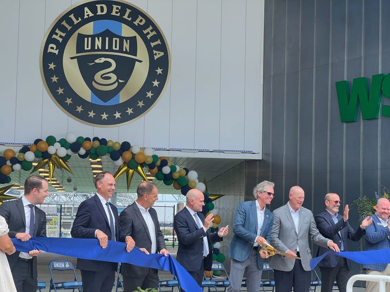 Philadelphia Union and WSFS leaders cut the ribbon on the new sports complex on the Chester Waterfront on Thursday, July 17, 2025.