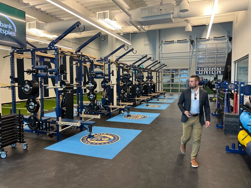 The new state-of-the-art weight room at the WSFS sports complex.