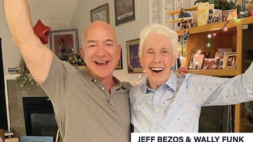 Southlake watch party for Bezos' space launch with Grapevine's Wally Funk